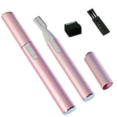 Mini Depilador Elétrico Sobrancelhas - Aparador De Pêlos Caneta Rosa