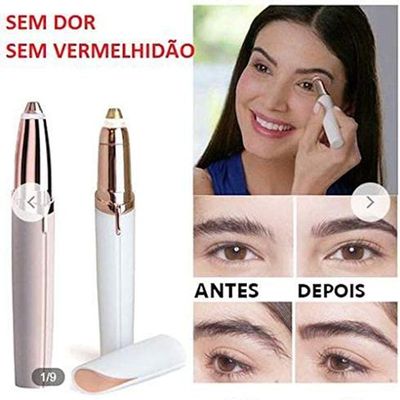 Caneta Depiladora De Sobrancelha Indolor Com Led Tipo Soft Touch Brows Nv