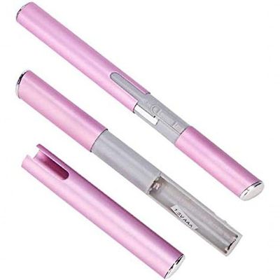 Depilador E Aparador Feminino Sombrancelha Nariz Caneta Rosa