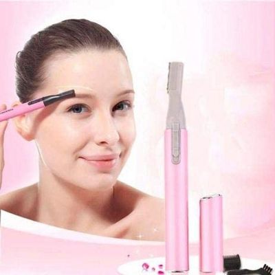 Depilador E Aparador Feminino Sombrancelha Nariz Caneta Rosa