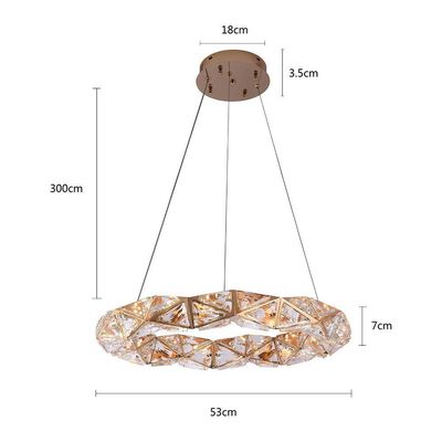Lustre Pendente Nordecor Kazy 2881 Ouro Brilho Led Bivolt