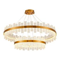 Lustre Pendente Nordecor Lowy 2763 Dourado Brilho Led Bivolt