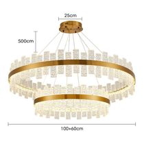 Lustre Pendente Nordecor Lowy 2763 Dourado Brilho Led Bivolt