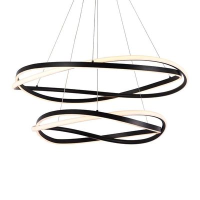 Lustre Pendente Nordecor Euni Odi 2877 Preto Led Bivolt