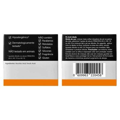 Pó Anti-idade Principia Vitamina C + ácido Ferúlico Vc-95 Com 10g
