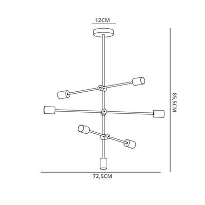 Lustre Pendente Orluce Edison Ii Dourado E27 Bivolt