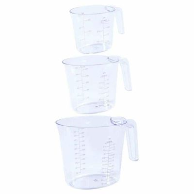 Conjunto De Jarras Graduadas Transparente Mor R.8725 C/3