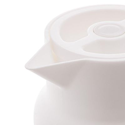 Garrafa Térmica Organic 1 L Em Plástico Branco Com Ampola De Vidro Lyor