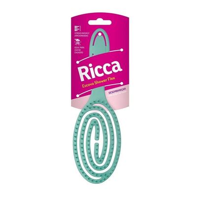 Escova De Cabelo Desembaraçar Shower Flex Verde Ricca