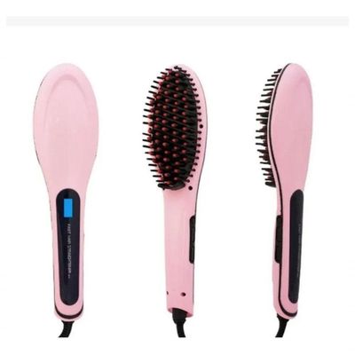 Escova Alisadora Fast Hair Straightener Rosa - Bivolt Bivolt