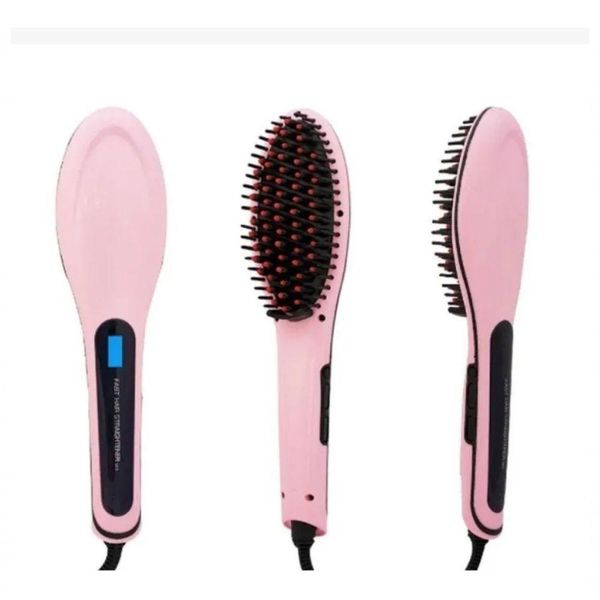 Escova Alisadora Fast Hair Straightener Rosa - Bivolt Bivolt