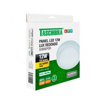 Painel Led 12w Redondo Sobrepor - Taschibra 3000k (amarela)