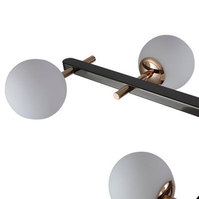 Lustre Pendente Nordecor Romai Ori 2195 Preto ônix-dourado G9 Bivolt