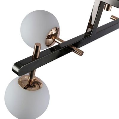 Lustre Pendente Nordecor Romai Ori 2195 Preto ônix-dourado G9 Bivolt