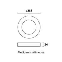 Painel Led Sobrepor Redondo Branco 24w 3000k 30x30 - Blumenau
