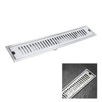Ralo Linear Inox 50cm Banheiro Area Externa Anti Odor Anti Inseto Seguro Resistente Lavabo Quintal
