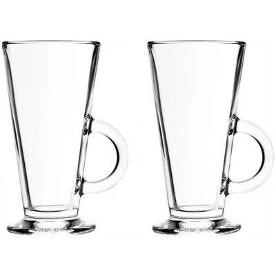 Kit 8 Taças Cappuccino De Vidro Importada Caneca 310ml Coffee