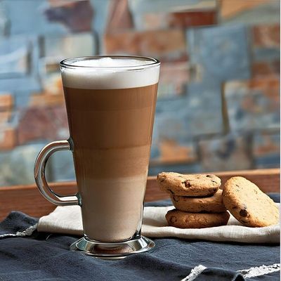Kit 8 Taças Cappuccino De Vidro Importada Caneca 310ml Coffee