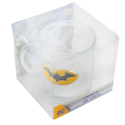 Caneca De Vidro 370ml Brasão Batman Tasco Inport