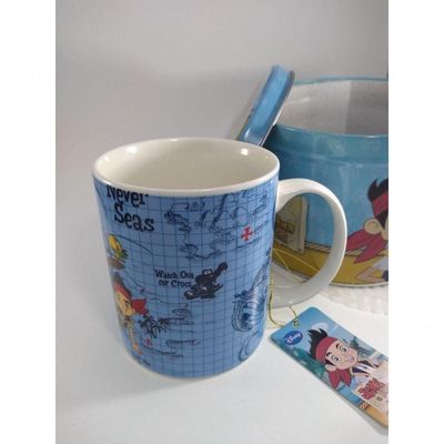 Caneca De Porcelana Na Lata Jake E Os Piratas 350 Ml Disney