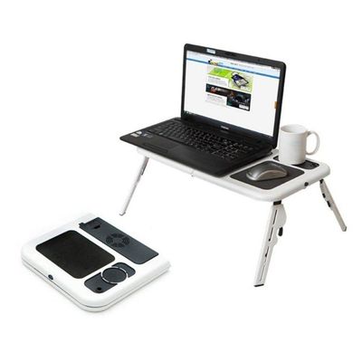 Mesa Notebook Com 2 Coolers Usb Dobrável Cama Sofa E-table Tmt