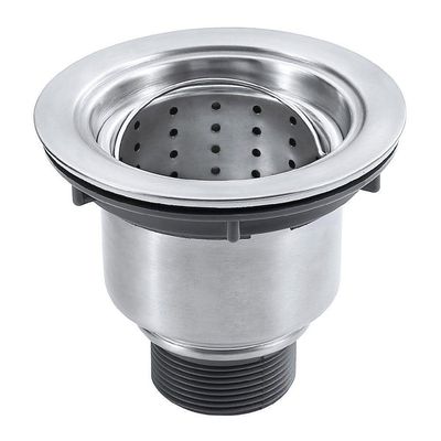 Kit Cuba Dupla Sa202 + Válvula Com Cesto Aço Inox