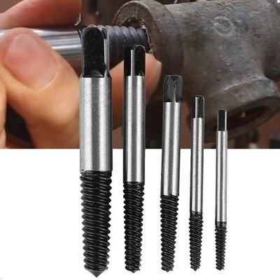 Chave Extrator Tira Parafuso Quebrado Espanado 3 A 18mm Jogo Com 5 Peças Lorben