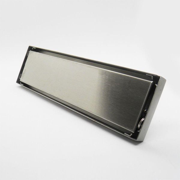 Ralo Invisivel Linear 30cm Inox Anti Odor Anti Insetos Tampa Aço Escovado Banheiro
