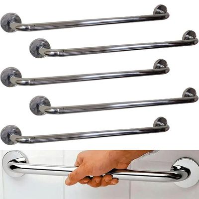 Barra Alça Apoio Kit 5 Uni Aço Inox 50 Cm Acessibilidade