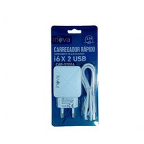 Carregador Rápido Inova - 3.1a - I6 - 2 Usb -car-5205a