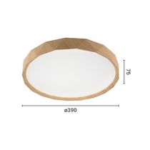 Plafon Sindora Dcx02322 Led Bivolt Palha