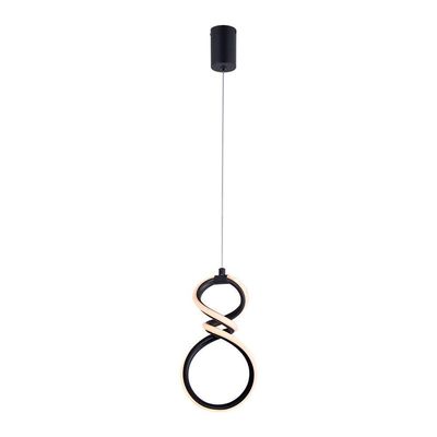 Lustre Pendente Sindora Dcd03255 Preto Led Bivolt