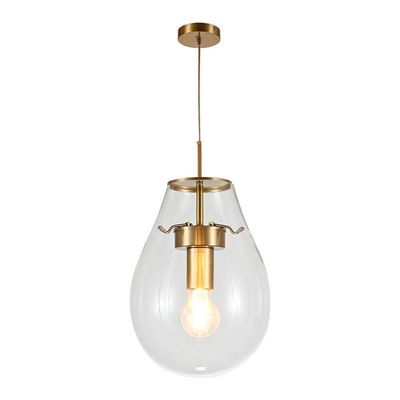 Lustre Pendente Sindora Dcd04129 P Bronze - Transparente E27 Bivolt