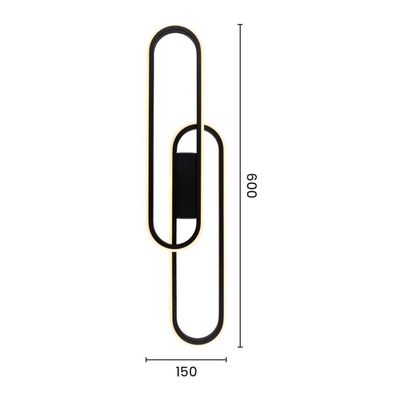 Arandela Sindora Dcb03072 Led Preta Bivolt