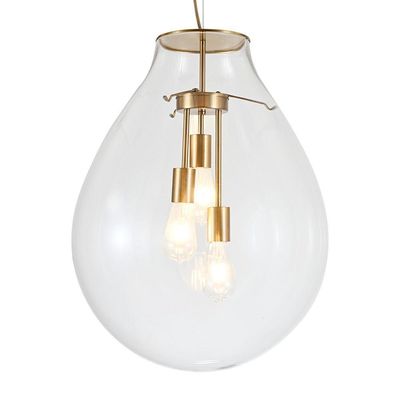 Lustre Pendente Sindora Dcd04132 Gg Bronze - Transparente E27 Bivolt
