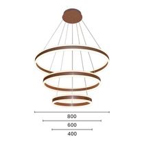 Lustre Pendente Sindora Dcd03003 Marrom Led Bivolt