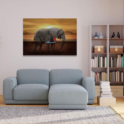 Quadro Decorativo Elefante Aquático
