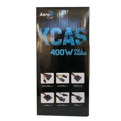 Fonte Gamer Aerocool Kcas 400w 80 Plus White Full Range Pfc Ativo