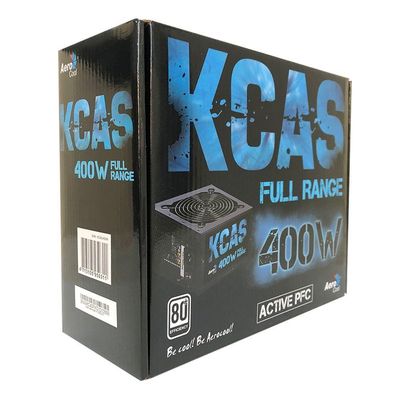 Fonte Gamer Aerocool Kcas 400w 80 Plus White Full Range Pfc Ativo