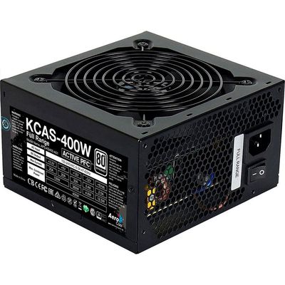 Fonte Gamer Aerocool Kcas 400w 80 Plus White Full Range Pfc Ativo