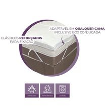 Pillow Top Queen Dupla Face 200 Fios 6cm 158x200cm Branco