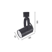 Spot Direcionável Para Trilho Eletrificado Astraled Columba Mr16 Gu10 Bivolt Preto St-7737
