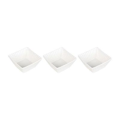 Conjunto Com 03 Petisqueiras De Porcelana Pcln-078 - Haüskraft