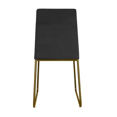 Kit 10 Cadeiras De Jantar Cozinha Industrial Lexa Veludo Élpis Móveis Preto Dourada