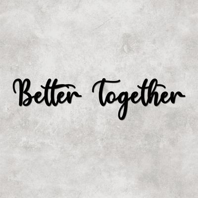 Arte Better Together 60cmx14,5cm - Cria Arte Laser Azul Claro