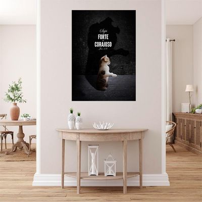 Quadro Decorativo Forte E Corajoso Br Artes Médio 84x54