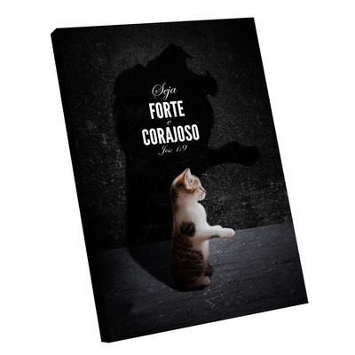 Quadro Decorativo Forte E Corajoso Br Artes Médio 84x54