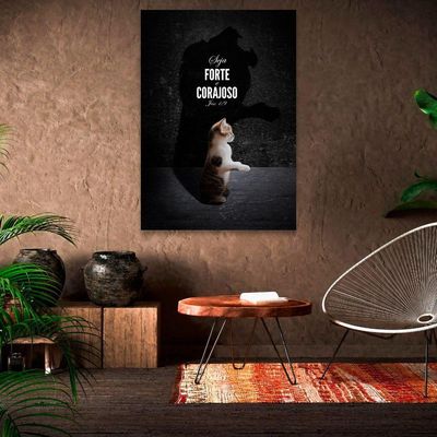 Quadro Decorativo Forte E Corajoso Br Artes Médio 84x54