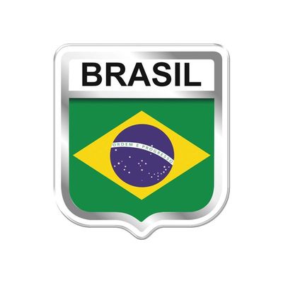 Adesivo Decorativo Em Relevo Fácil Aplicação Brasil Cor Branco
