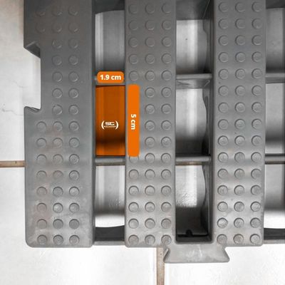 Kit - Estrado Plástico (2 Un) 4,5x50x50 Cinza - Della Plast